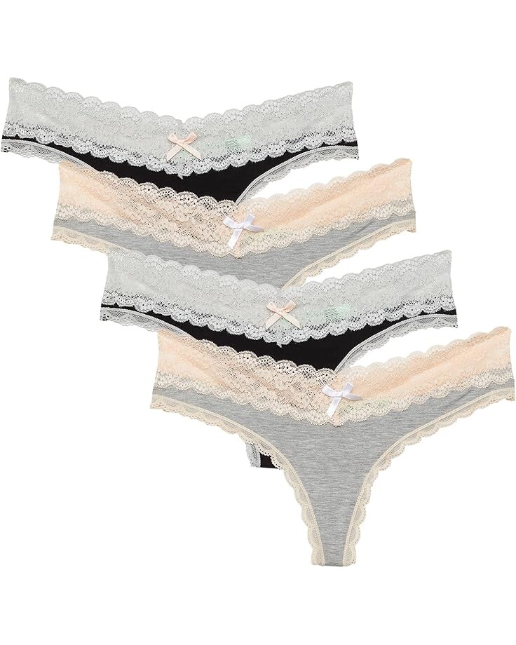 

Стринги Honeydew Intimates Ahna Thong 4-Pack, цвет Assorted 1