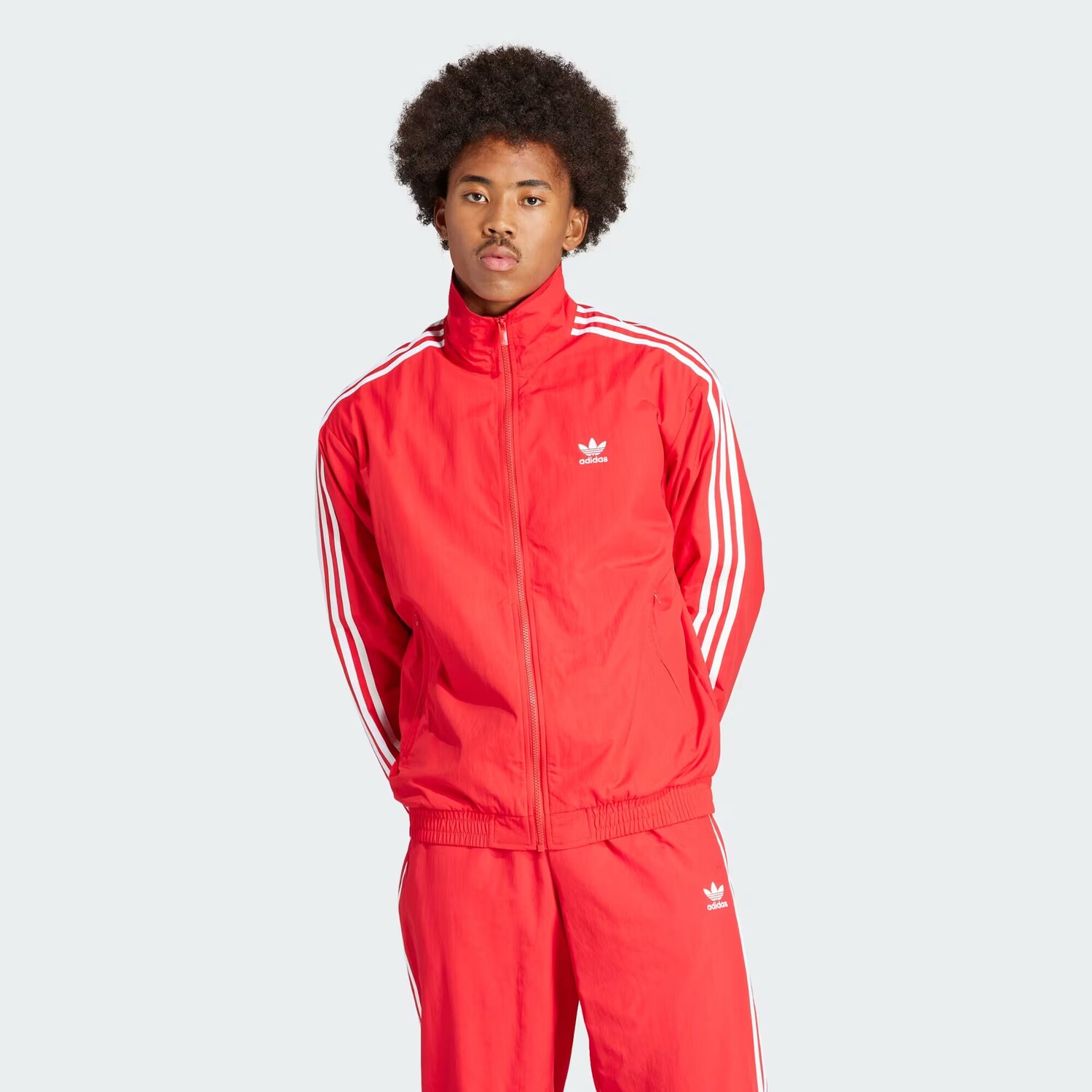 

Тканый спортивный топ Adicolor Firebird Adidas, цвет Better Scarlet