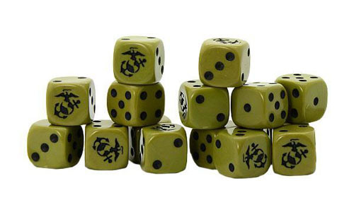 

Миниатюра Warlord Games Bolt Action: US Marine Corps D6 Dice (16)