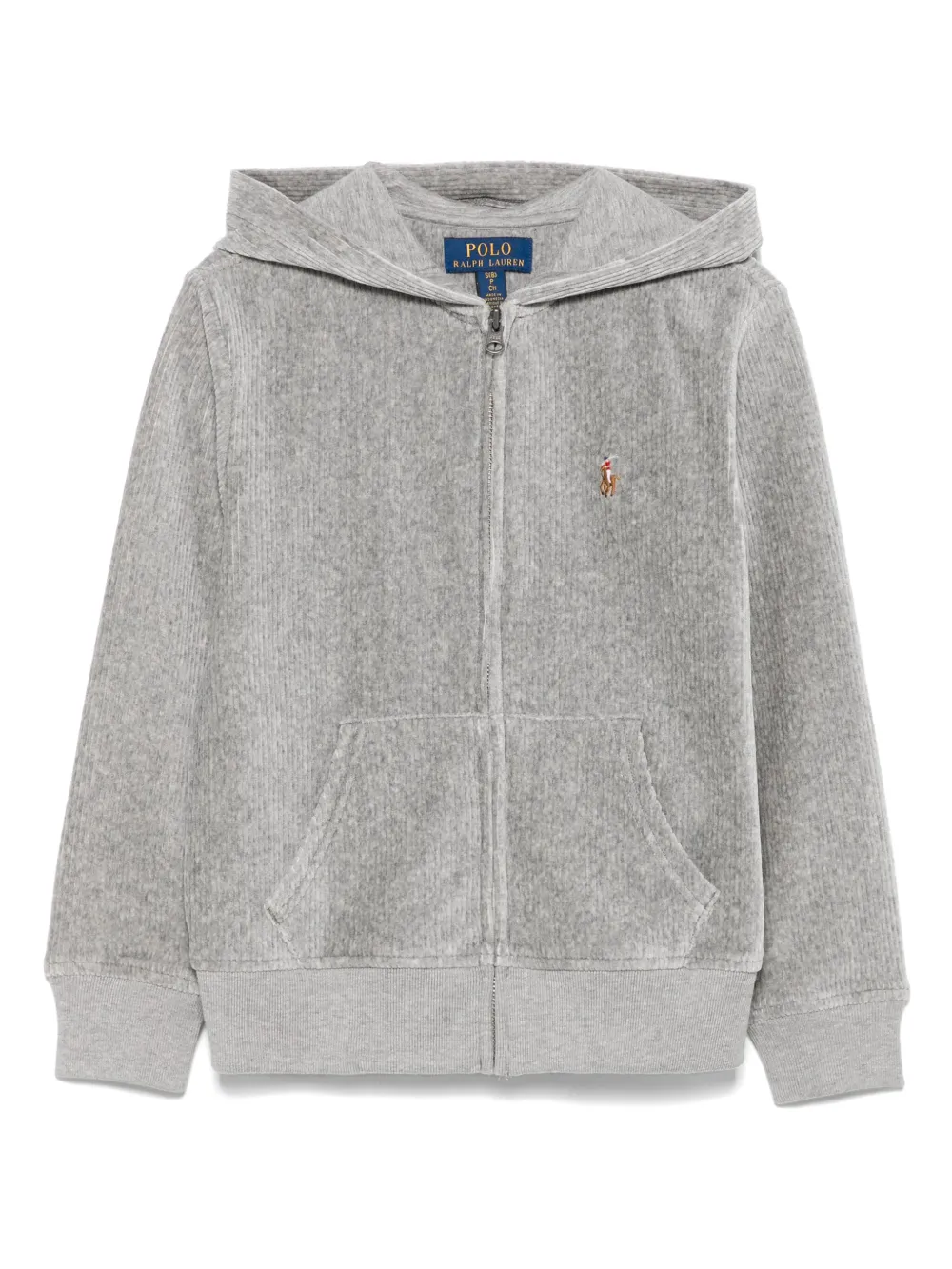 

Вельветовое худи POLO RALPH LAUREN KIDS, серый