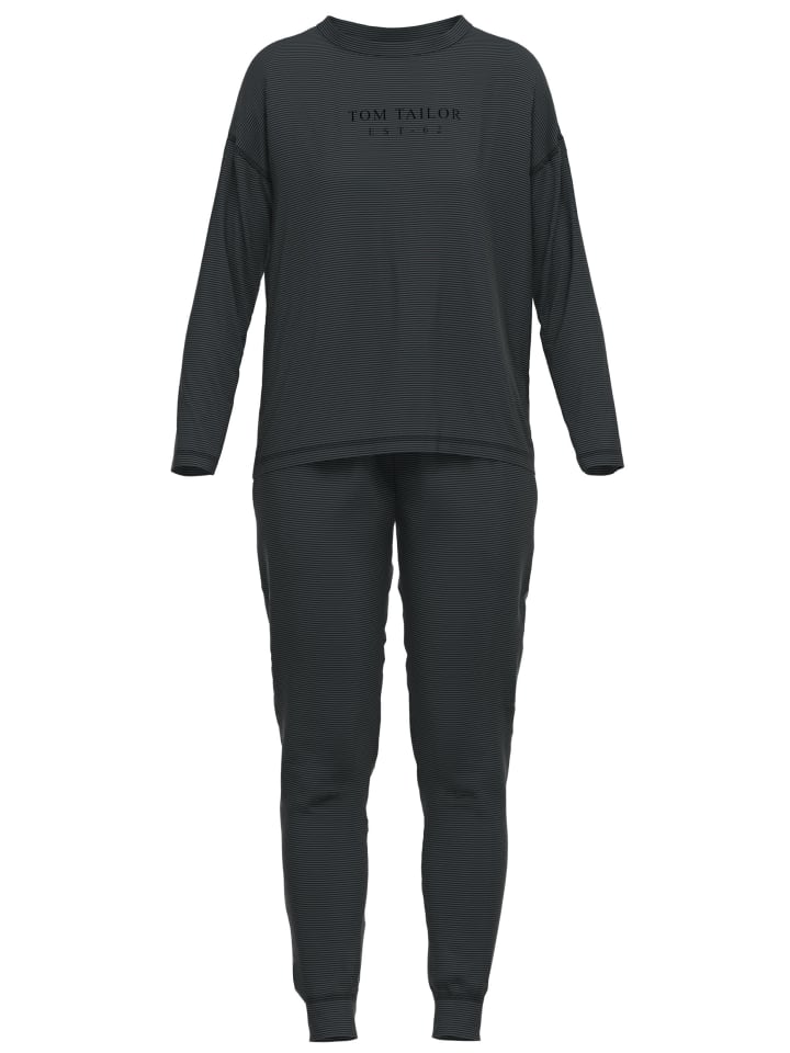 

Tom Tailor Пижама Ксанти в серо-темную полоску