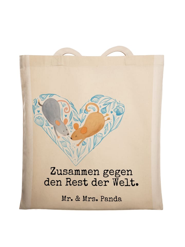 

Mr. & Mrs. Panda Свадебная сумочка с изображением мышки и сердечка и надписью белого цвета