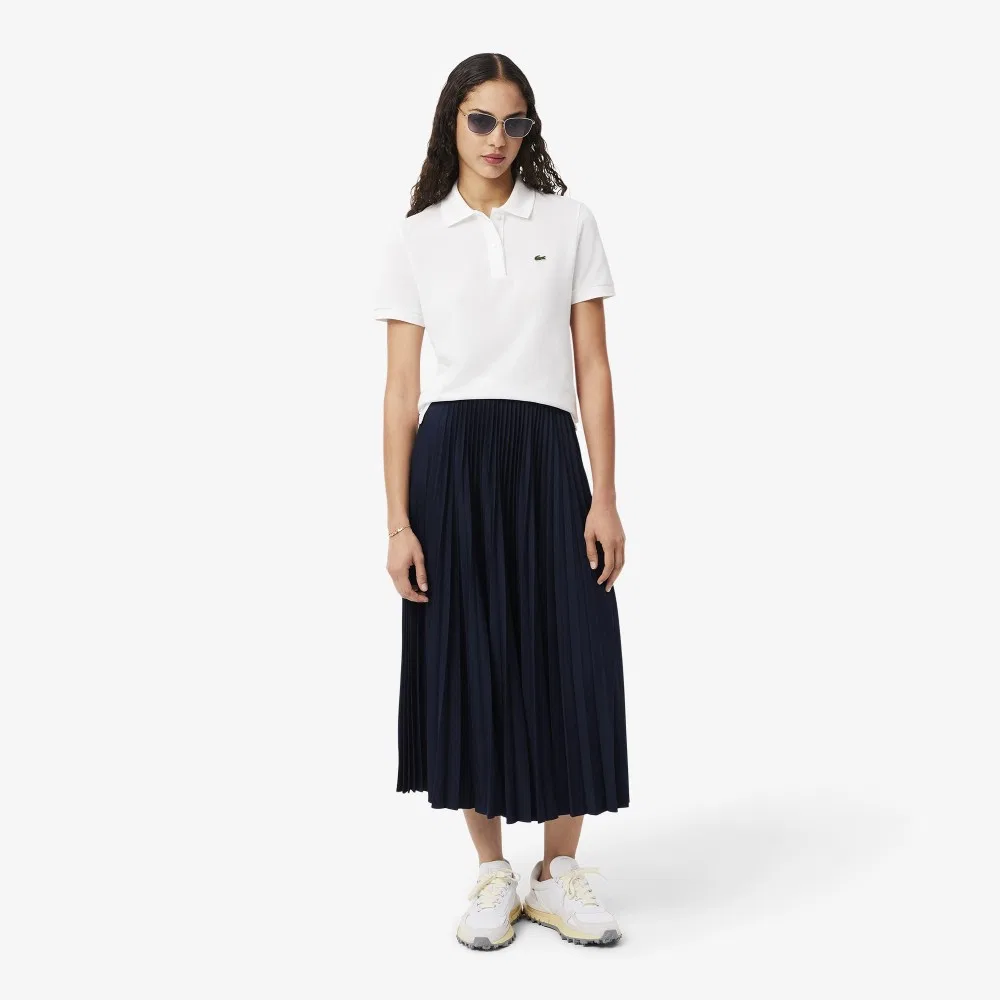 Юбка Lacoste Essential, плиссированная, длинная, темно-синяя
