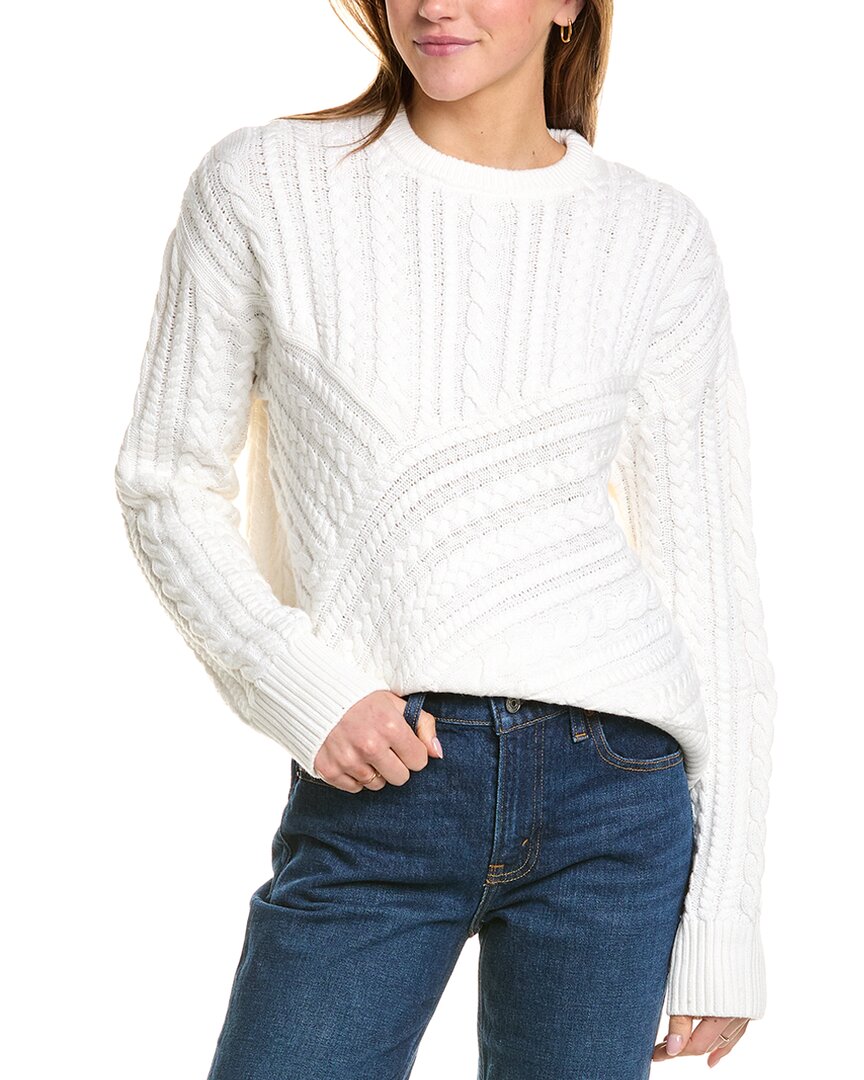

Свитер Monrow Cable Knit из смеси шерсти, белый