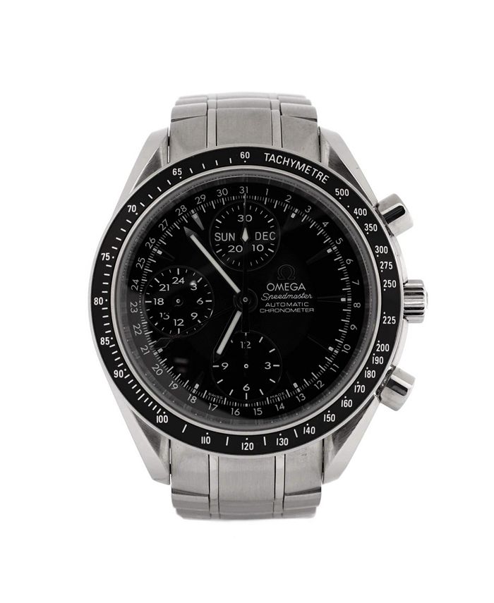 

Часы Speedmaster Triple Calendar Chronograph Automatic из нержавеющей стали 39 мм Pre-Owned Omega, черный