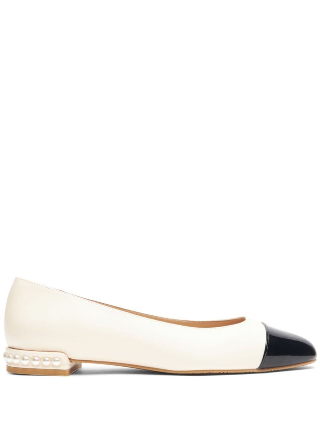 

Stuart Weitzman туфли-балетки из кожи Pearl Flat, белый