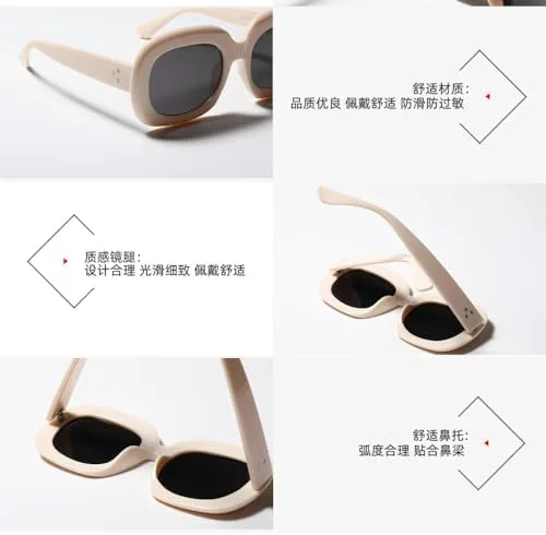 

Винтажные квадратные солнцезащитные очки для женщин и мужчин с толстой окантовкой, солнцезащитные очки с защитой от УФ-излучения UV400 MTZJH, Leopard Tea