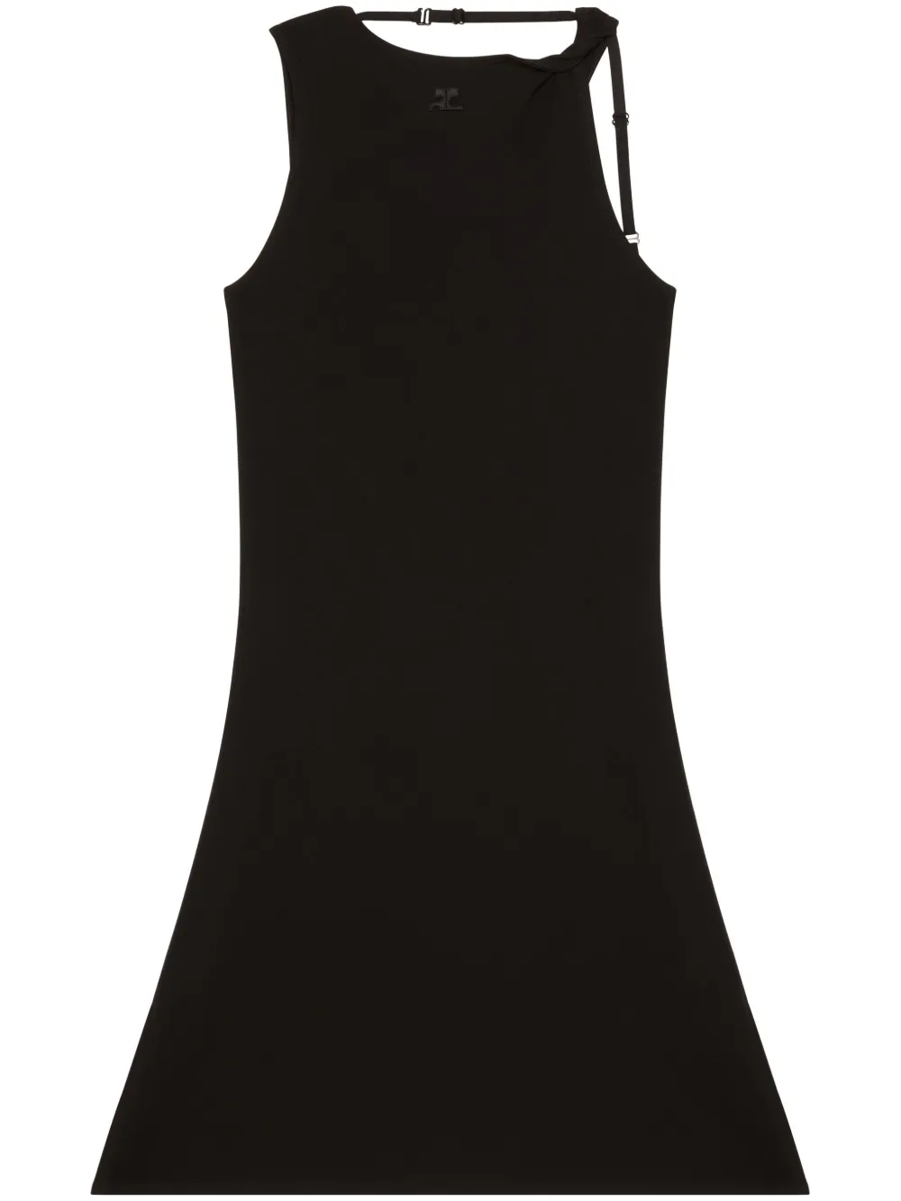 

Платье мини из джерси Courrèges, черный