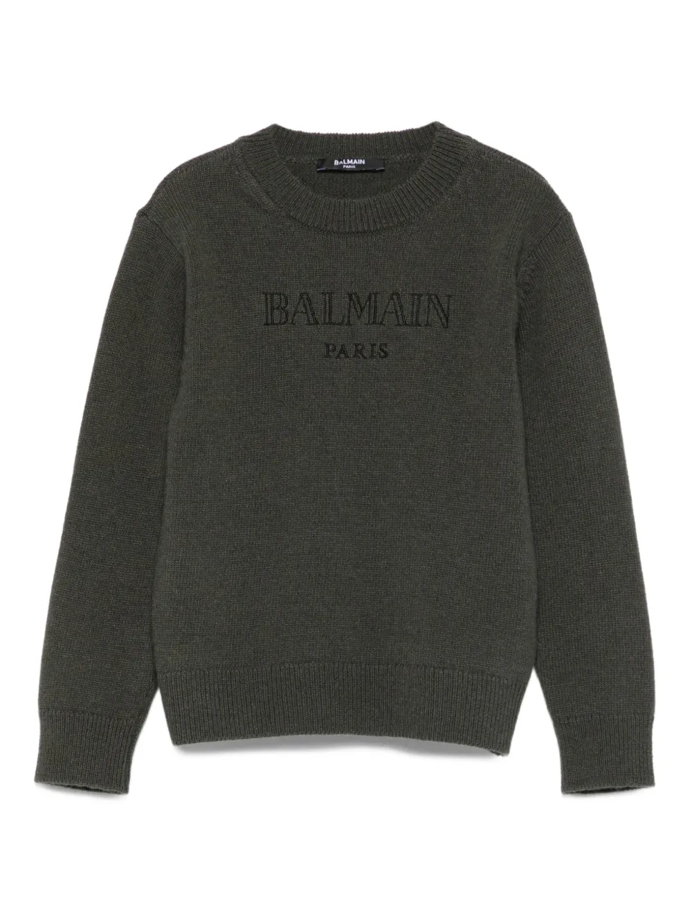 

Джемпер с вышитым логотипом Balmain Kids, зеленый