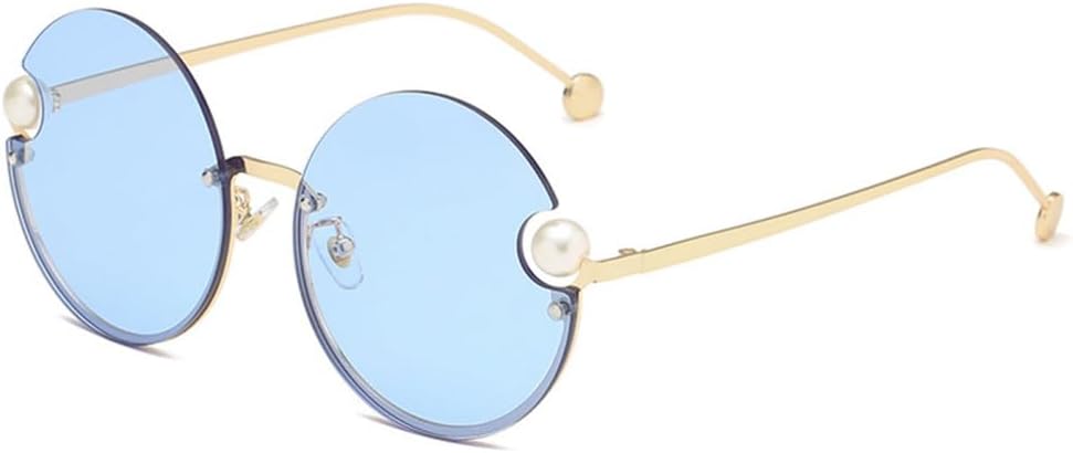 

Круглые солнцезащитные очки без оправы для женщин, ретро-очки в металлической оправе, винтажные солнцезащитные очки для женщин с защитой от УФ-излучения UV400 LANGSER, 5