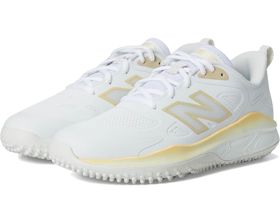 Кроссовки New Balance Fresh Foam Velov4 Turf-Trainer, цвет White/Team Gold