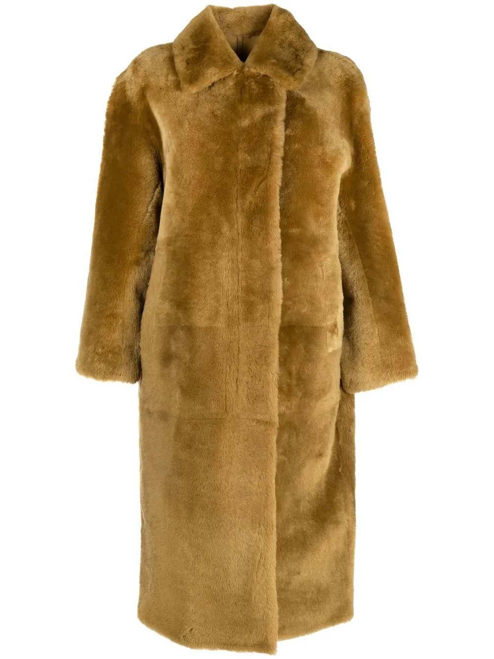 

Однобортное пальто Manteau Agneau YVES SALOMON, коричневый