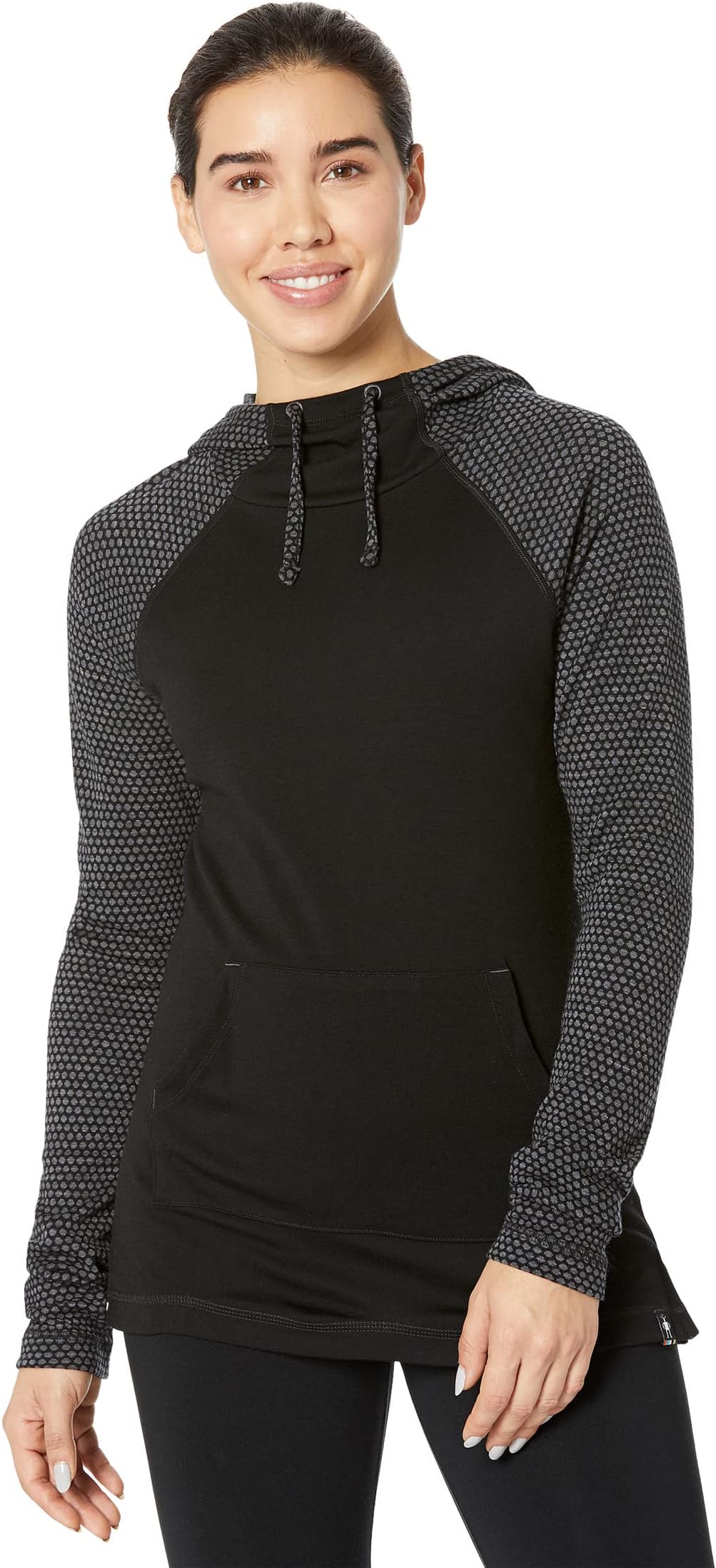 

Худи Smartwool Merino 250 Drape Neck Hoodie, цвет Black Dot