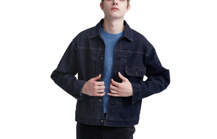 

Джинсовые куртки унисекс UNIQLO, цвет Темно-синий
