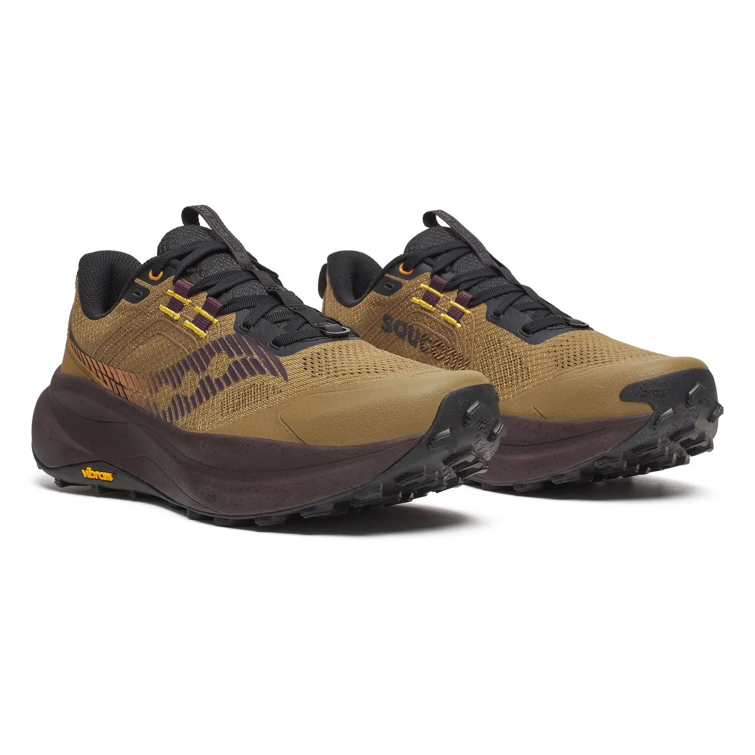 Xodus Ultra 4 Трейловые кроссовки Saucony, Kodiak/Wine — фото 3