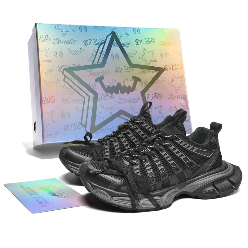 

Stateof Stars Низкие массивные кроссовки унисекс Jet Black на шнуровке, цвет Jet Black (Lace-Up)