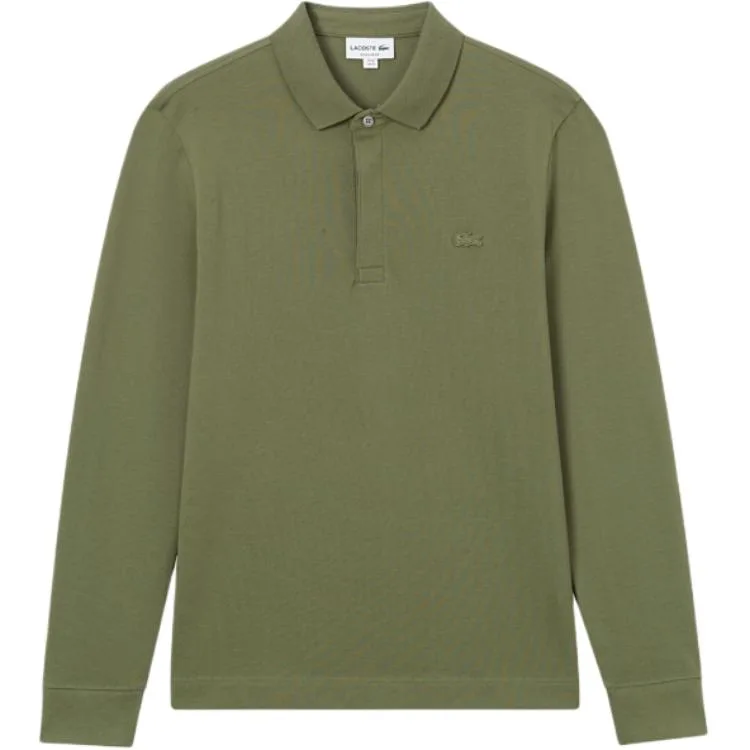 Футболка-поло Lacoste Crocodile зеленый, мужская, цвет оливковый/E9F