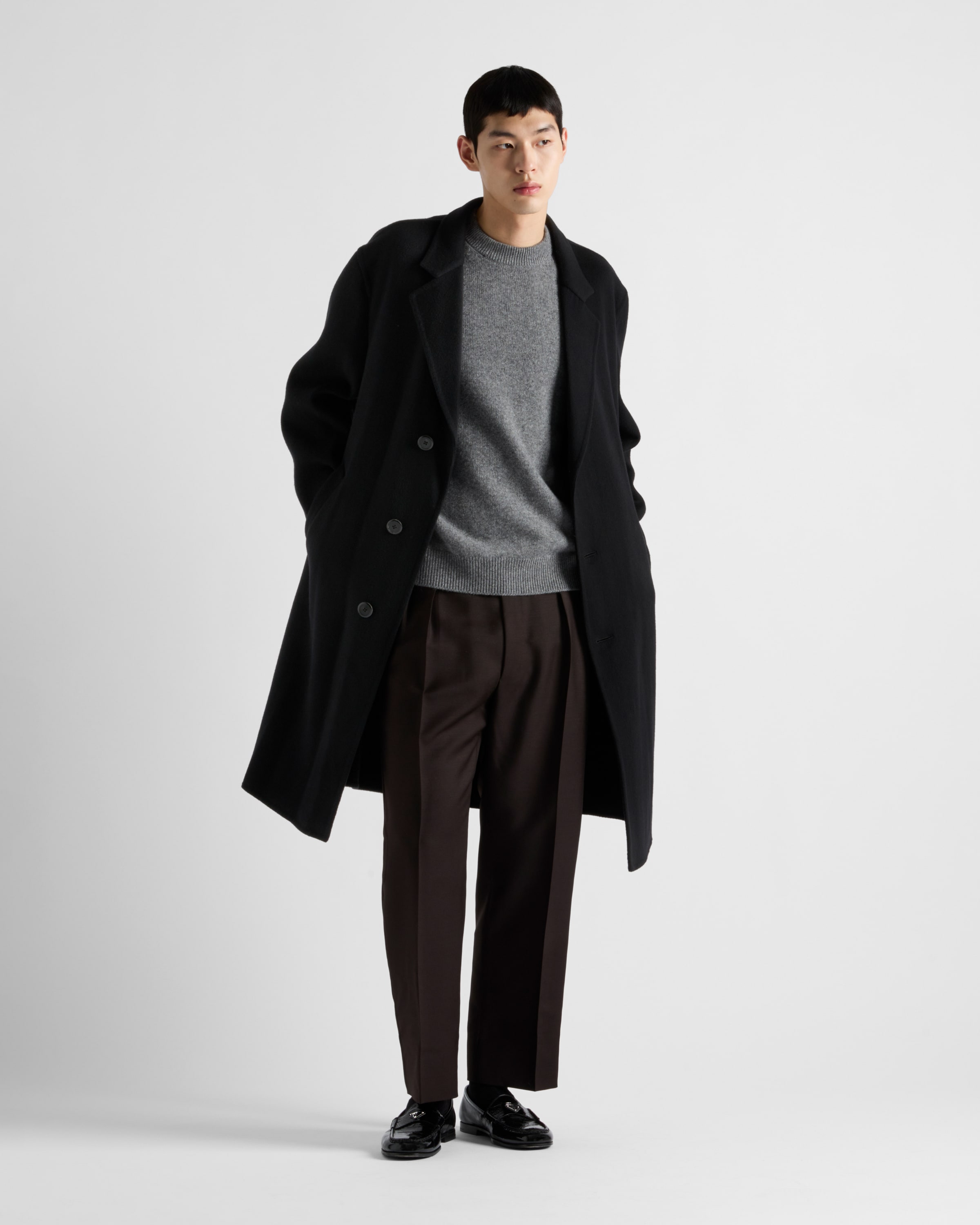 Кашемировый свитер с короткими рукавами Re-Cashmere Prada, коричневый — фото 2