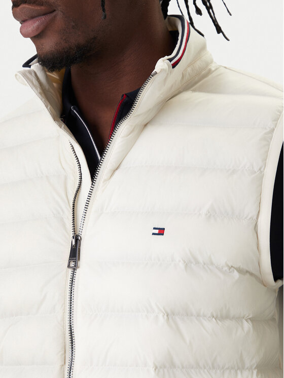 Жилет regular fit Mix Media Ess MW0MW41441 Tommy Hilfiger, экрю — фото 4