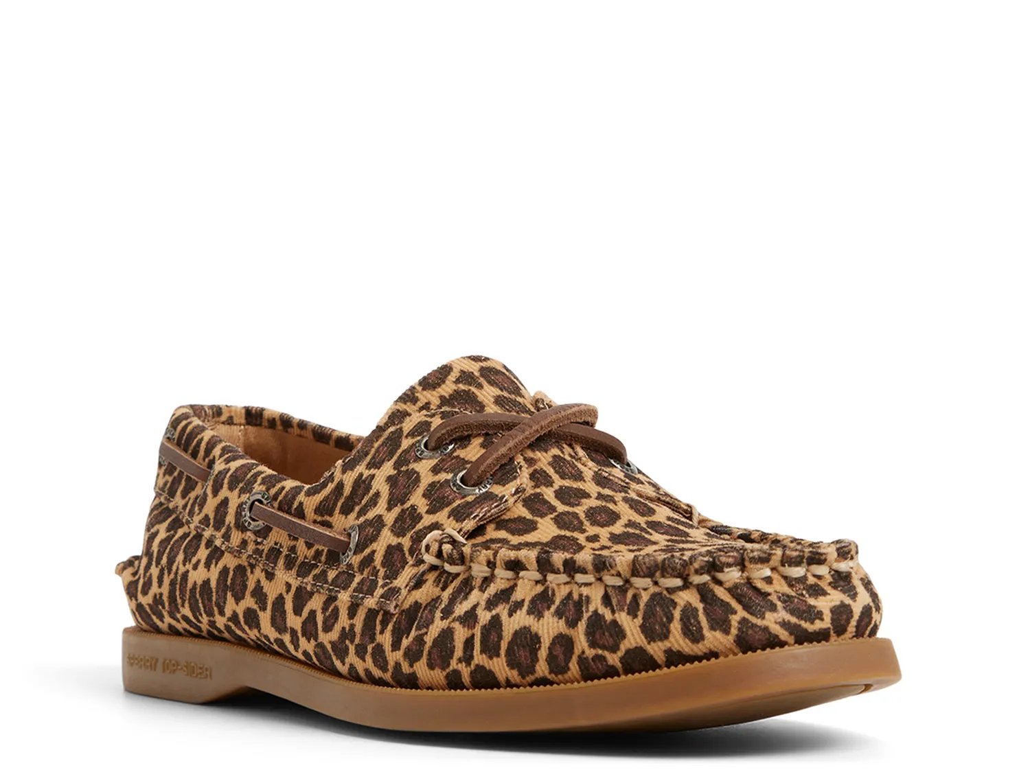 Балетки Sperry Authentic Original 2-Eye Boat Shoe, Light Brown/Black Leopard Print