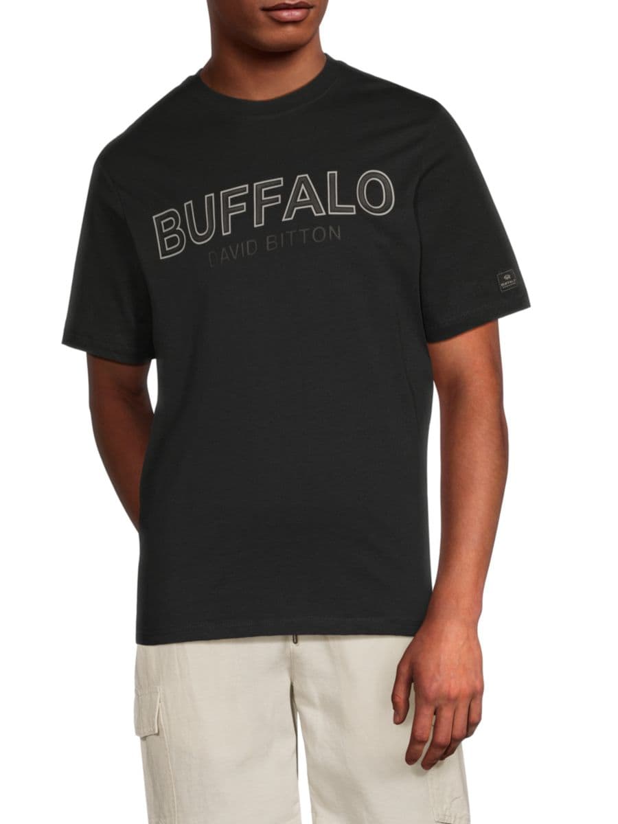 

Футболка с логотипом Nicolay BUFFALO David Bitton, черный