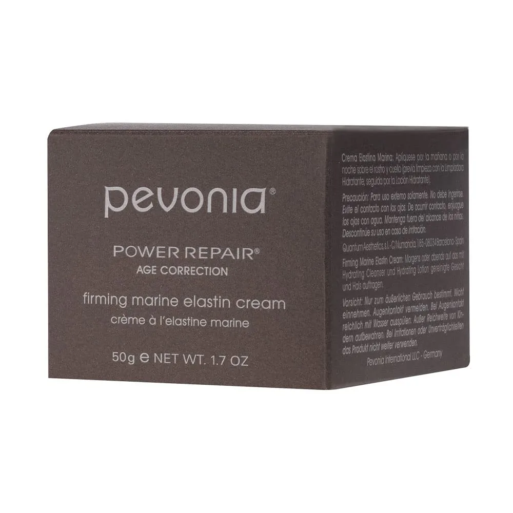 Крем Pevonia Power Repair Age Correction Firming Marine Elastin Cream - антивозрастной крем для лица, сыворотка для кожи лица, крем от морщин, крем для глубокого сужения микропор - флакон 1,7 унции. — фото 2
