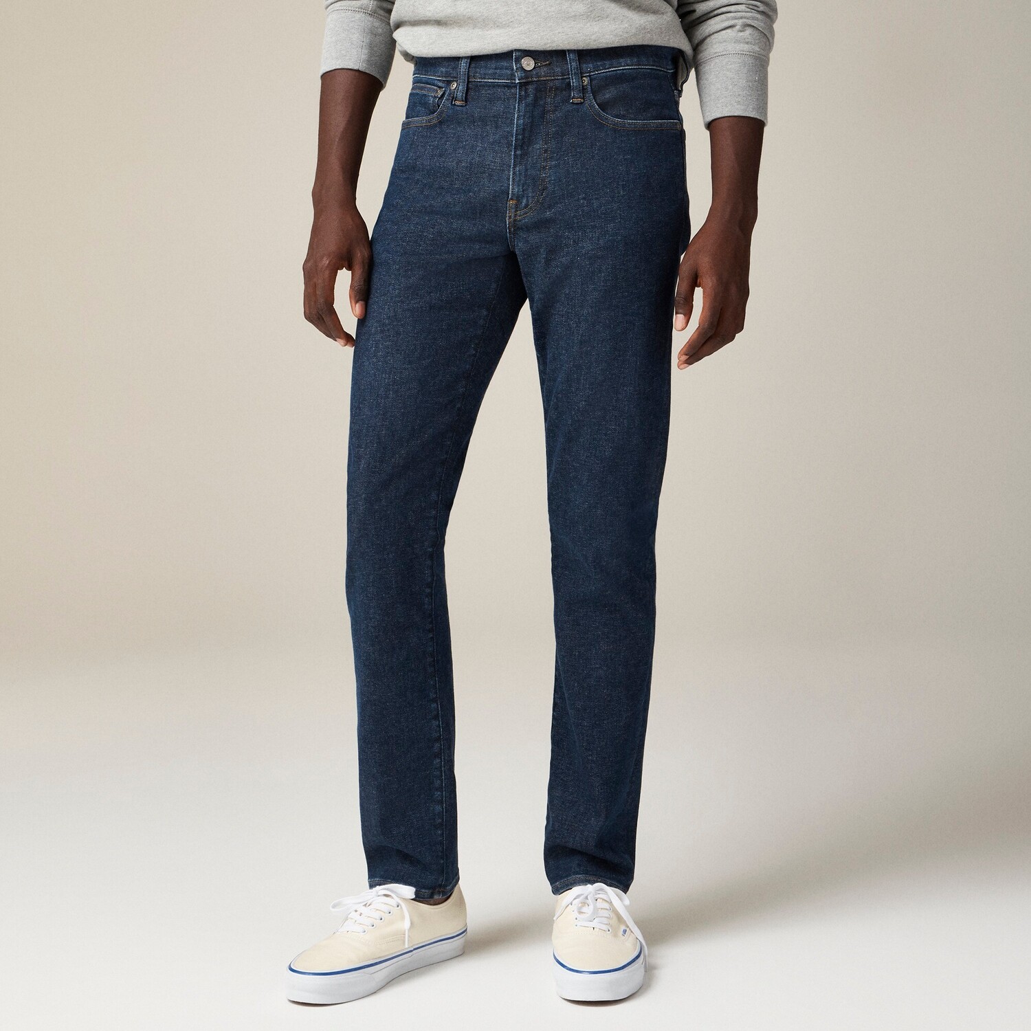 

770 прямые эластичные джинсы средней степени стирки J.Crew, синий