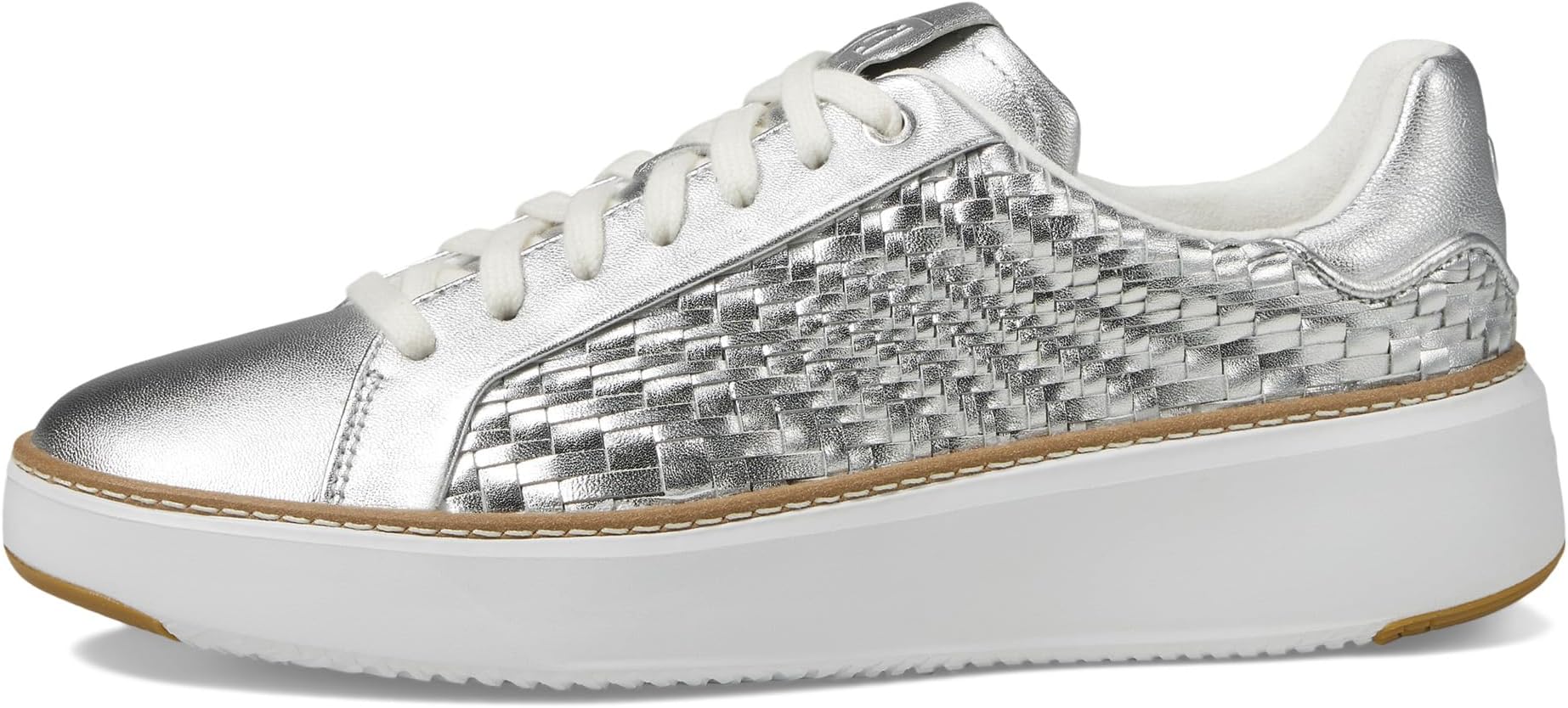 Кроссовки Cole Haan Grandpro Topspin Sneaker, цвет Silver Genevieve Weave/Optic White — фото 4