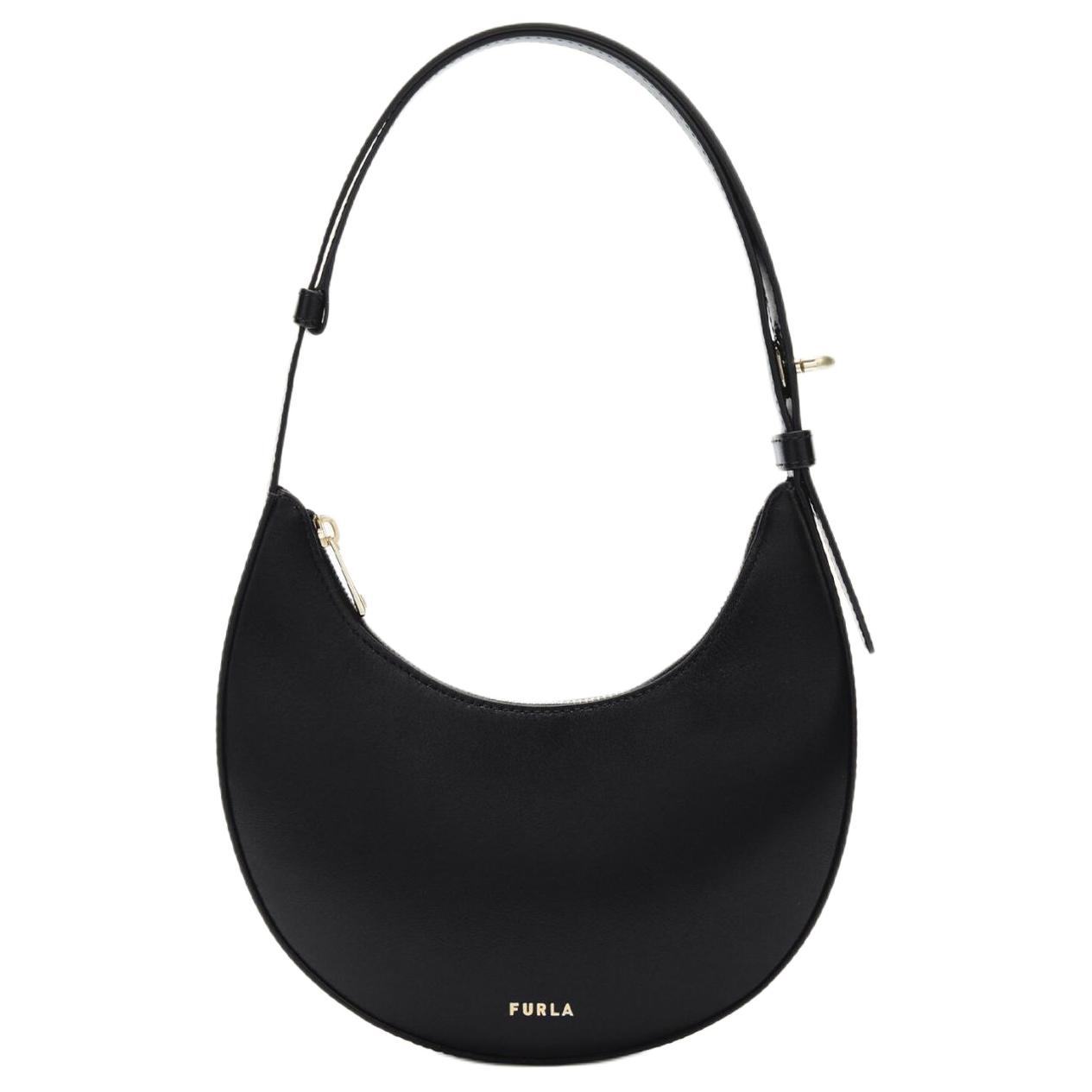 

Furla Кожаная мини-сумка через плечо женская черная