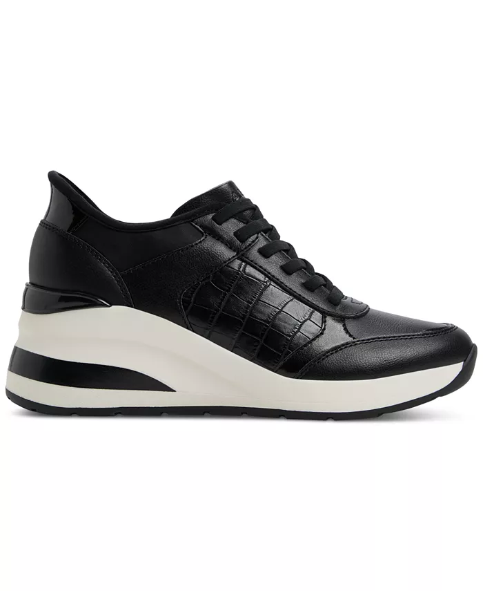 Женские кроссовки Iconistep на шнуровке с клиновидной подошвой ALDO, черный — фото 2