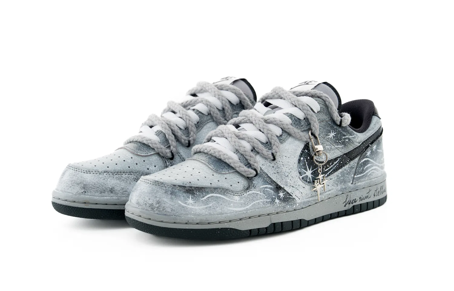 Кроссовки кожаные Nike Big Gray — фото 4