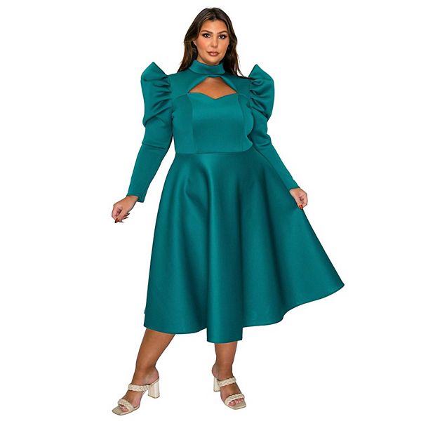 

Платье Plus size Isabella из неопрена L I V D, Jade Dark