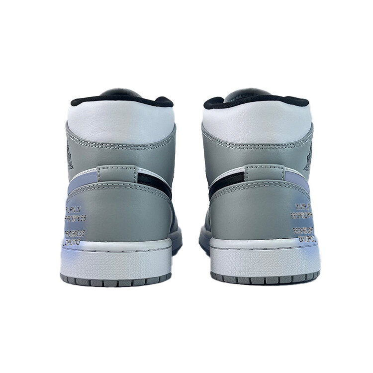 Кроссовки Air Jordan 1 Vintage Basketball Shoes Men Mid-top Gray, темно-серый