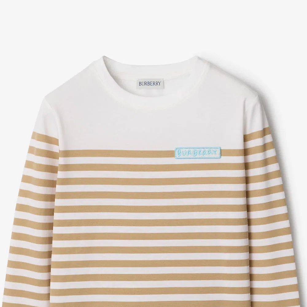 Футболка Burberry Kids с круглым вырезом — фото 4