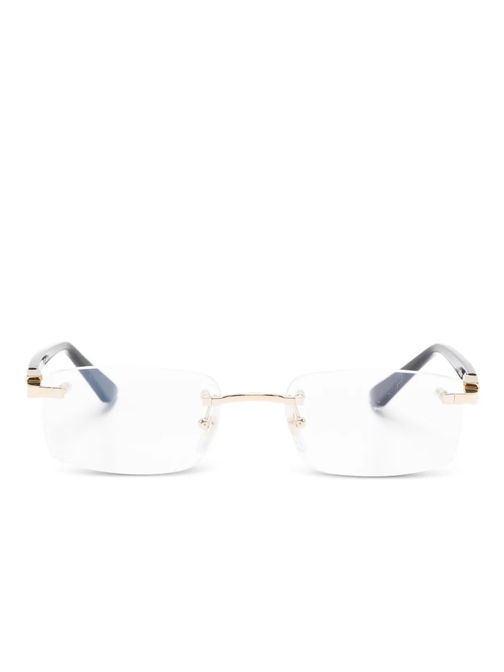 

Очки в прямоугольной безободковой оправе Cartier, черный