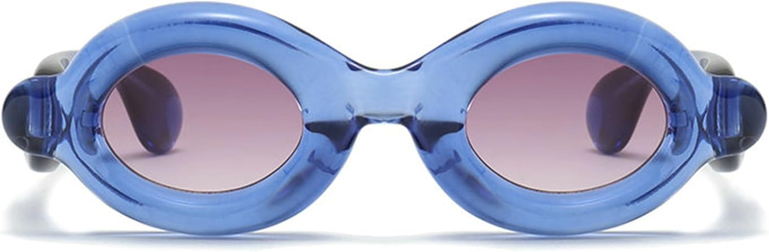 

Солнцезащитные очки Willochra Punk Oval для женщин и мужчин в стиле Y2K, хип-хоп, с градиентной оправой, роскошные пляжные солнцезащитные очки с защитой от УФ-излучения UV400, унисекс, C6