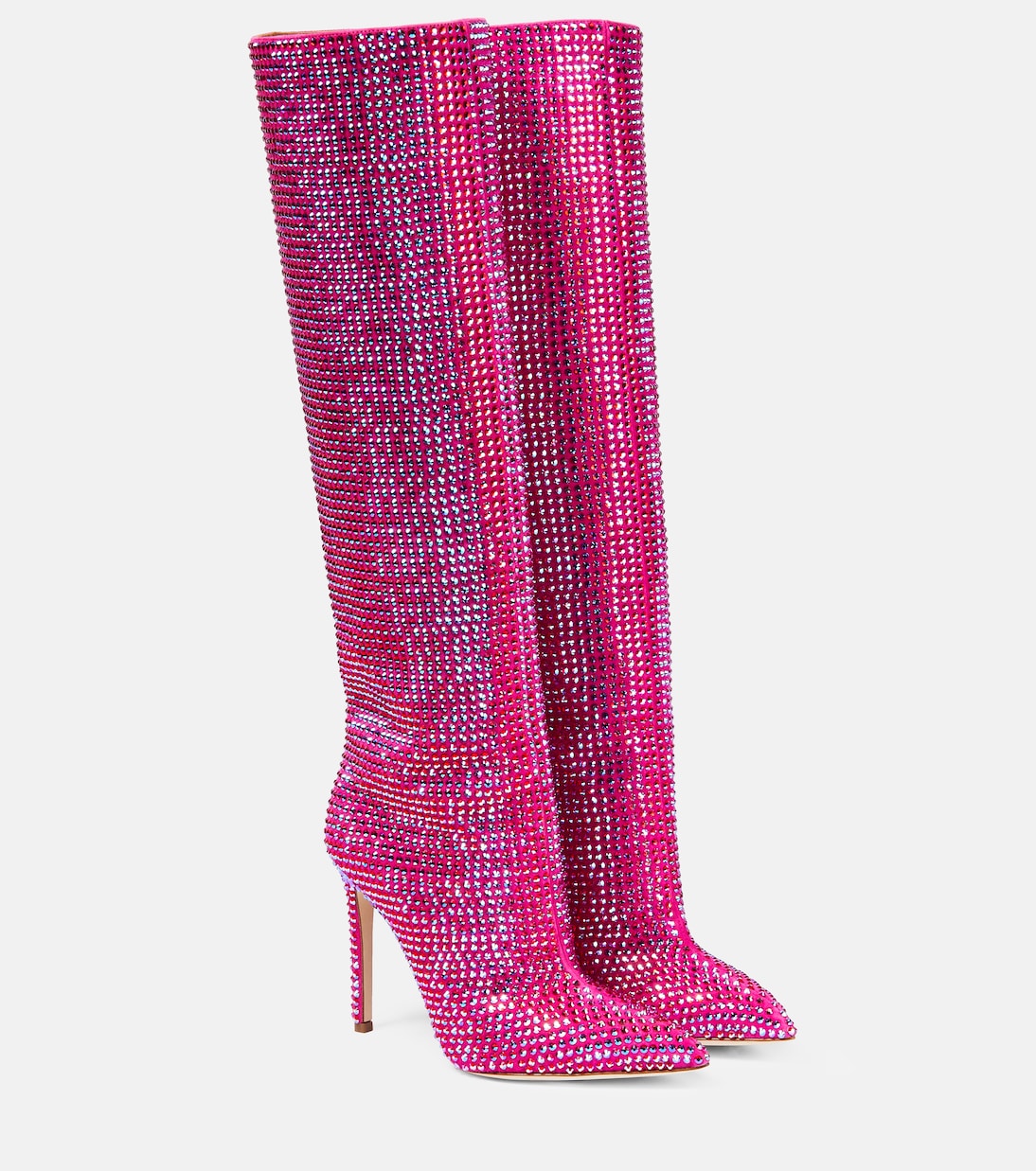 Сапоги до колена, украшенные падубом Paris Texas, Iridescent Pink Ruby