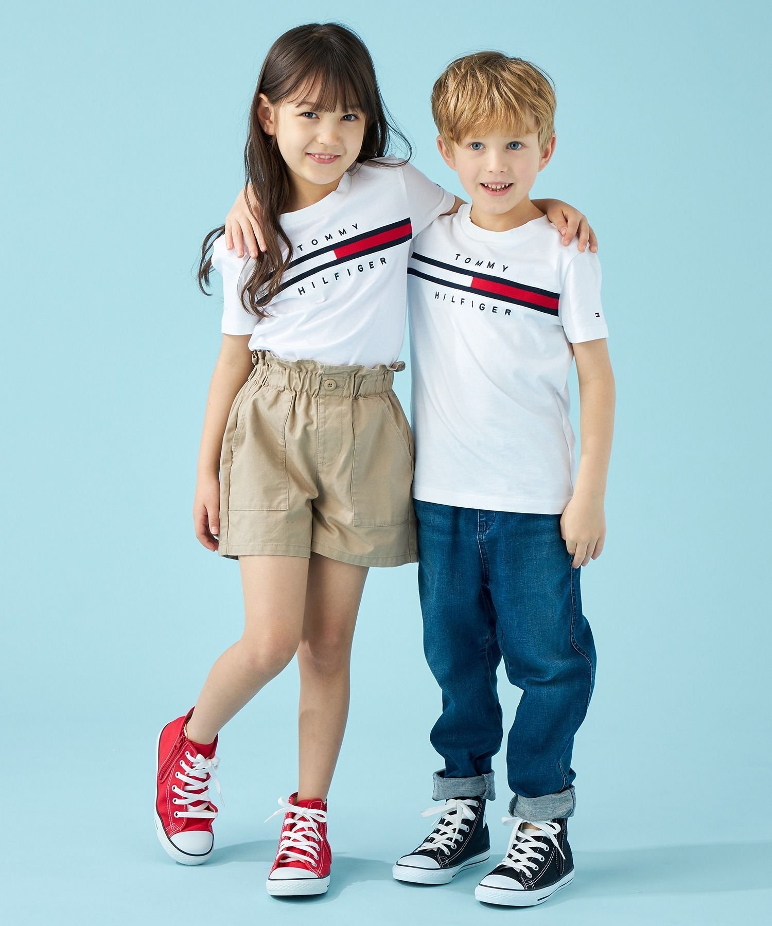 Футболка с вставкой из ребристой ткани в виде флага TOMMY HILFIGER, Ivory AES — фото 3