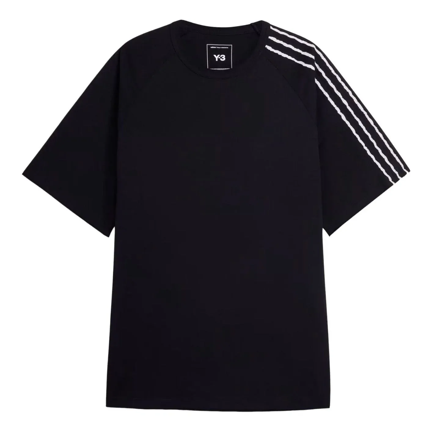 Футболка Adidas Y-3 с тремя полосками, черная