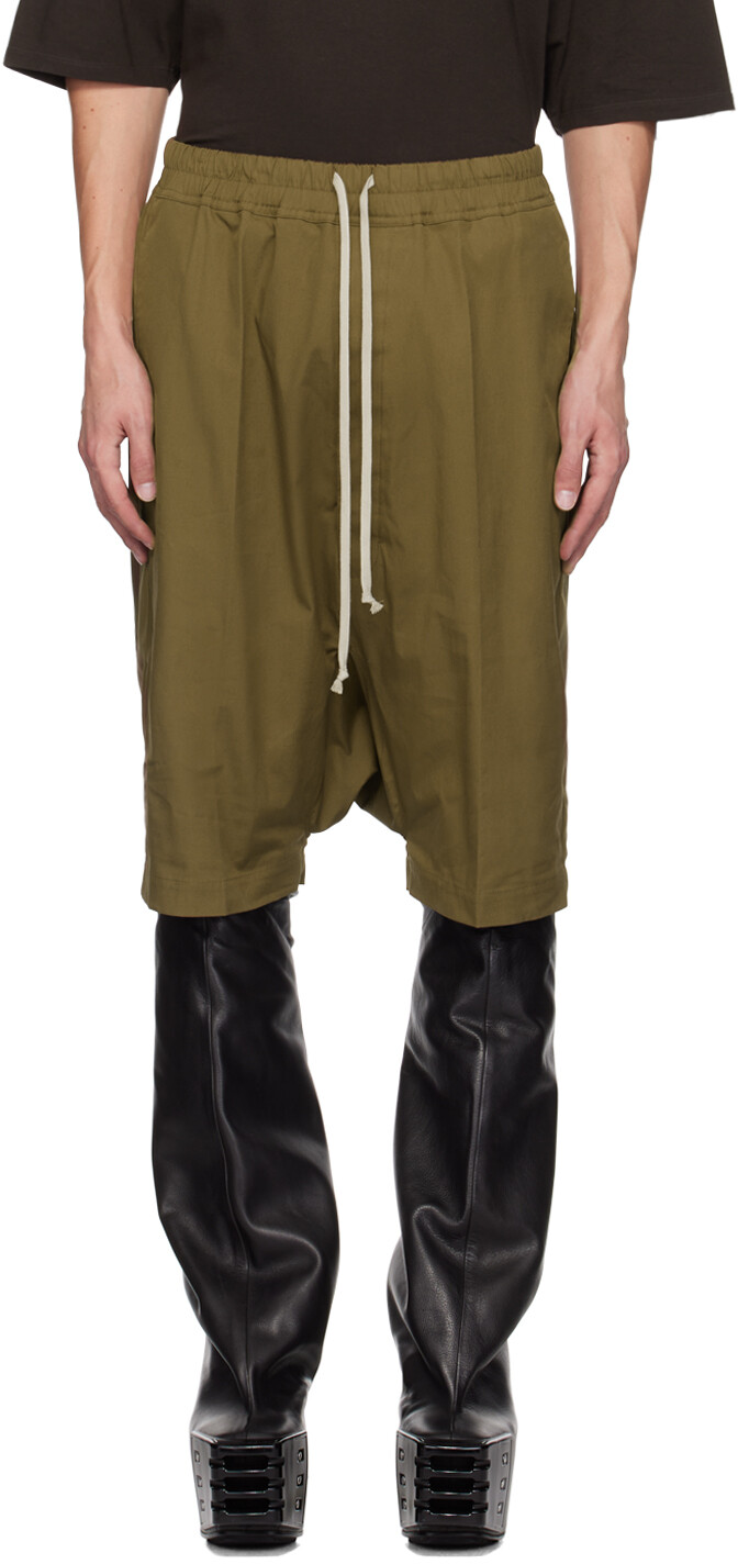 

Шорты цвета хаки Porterville Rick's Pods Rick Owens