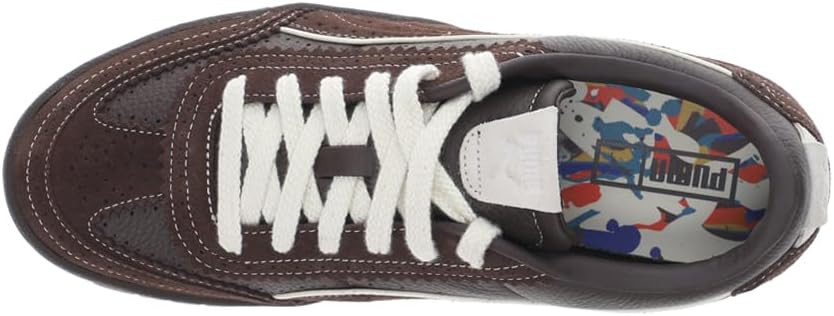 Мужские кроссовки PUMA Wal Neo Renaissance Premier Court с шнуровкой, повседневные - коричневые — фото 4