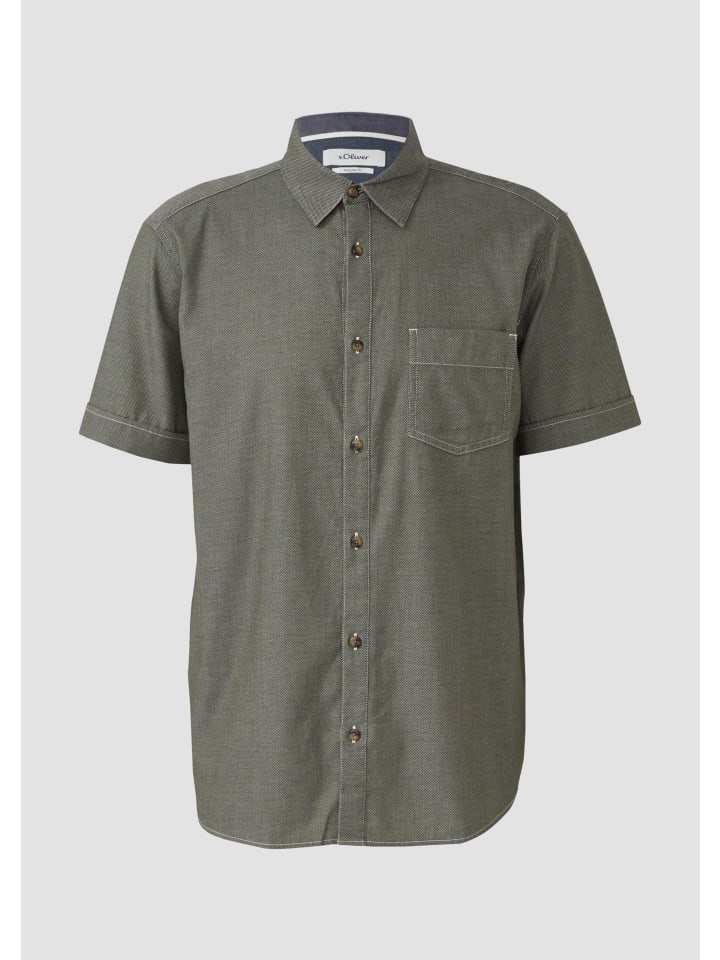 

Рубашка 79K0_оливково-зеленого цвета s.Oliver
