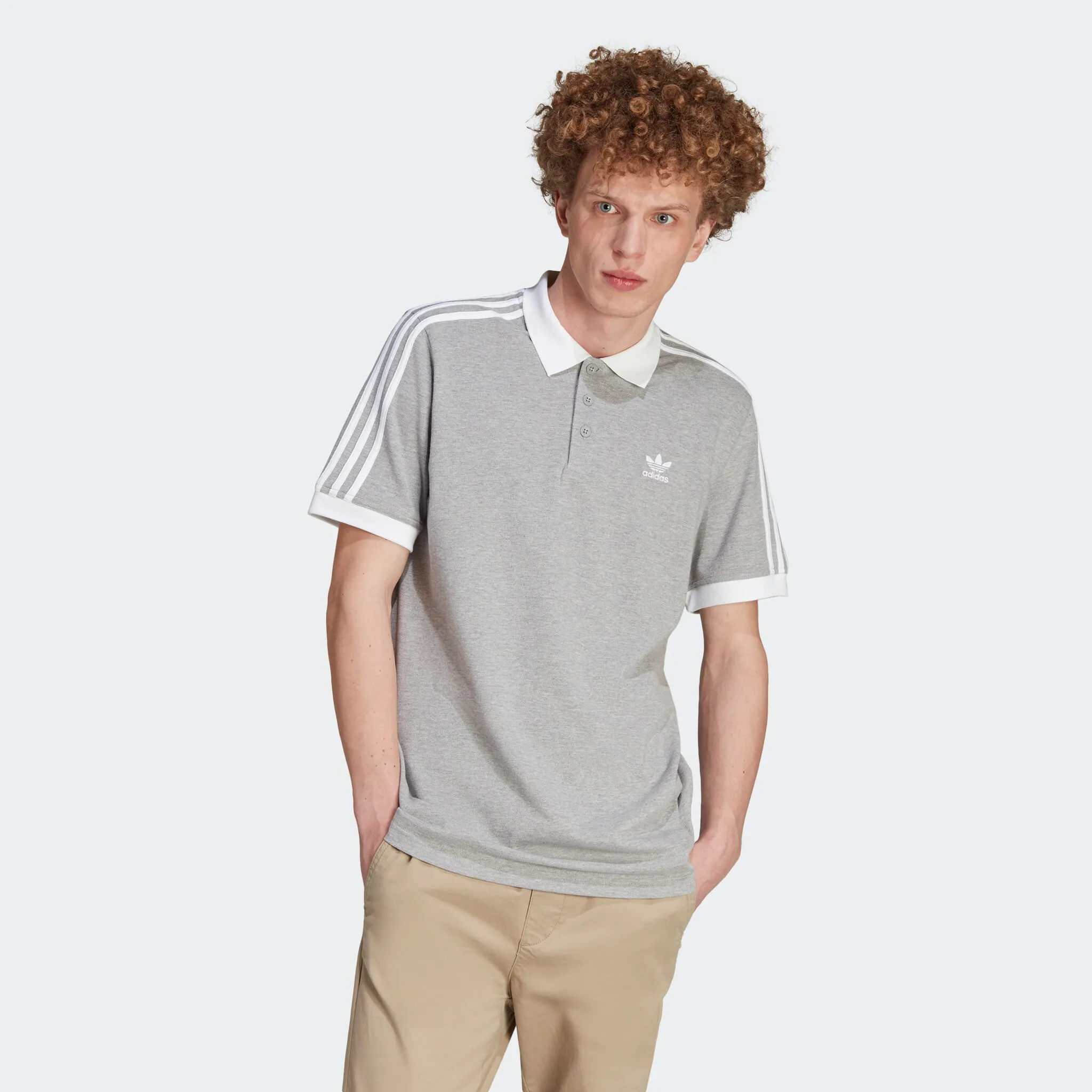 

Рубашка-поло Adidas Originals "3-STRIPE POLO", цвет Mgreyh