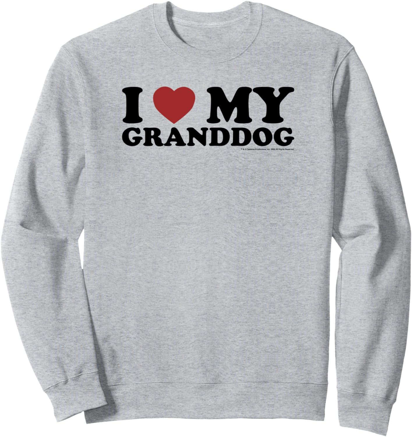 

Цель собаки. Я люблю своих бабушку и дедушку. Толстовка с крупным шрифтом Purpose By W. Bruce Cameron, серый