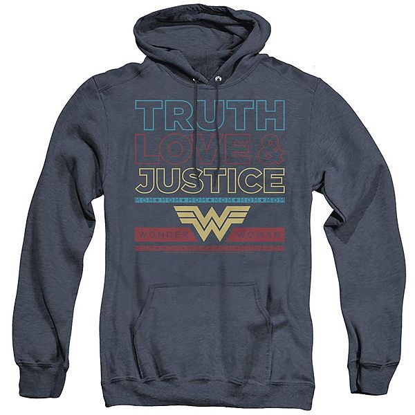 

Толстовка с капюшоном Wonder Woman 84 Truth Love Justice, взрослая, heather Licensed Character