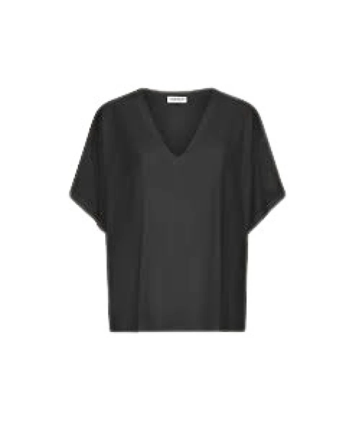 

Черная футболка с V-образным вырезом и логотипом D. Dondup, черный