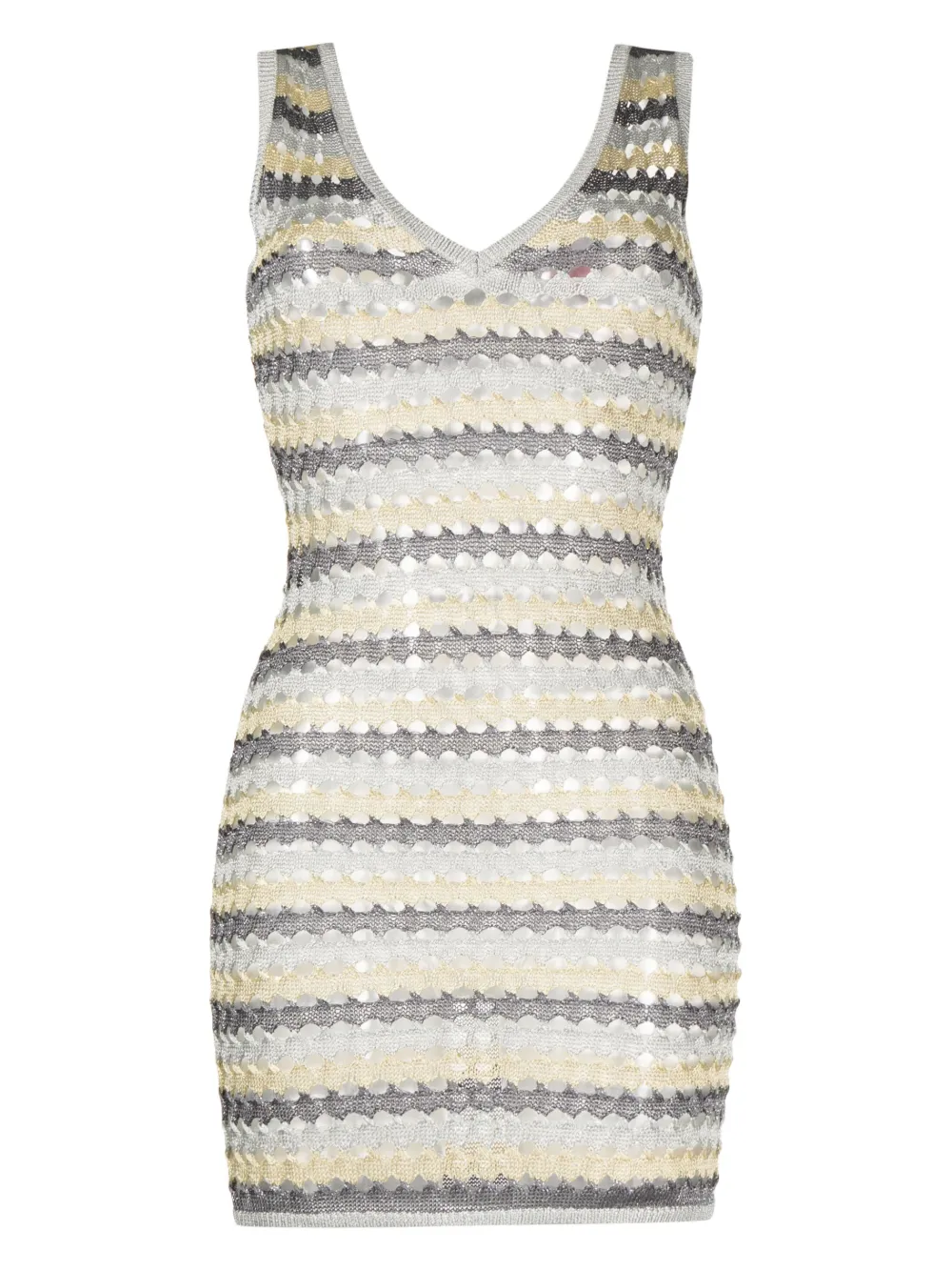 

Трикотажное платье мини Solid & Striped, серебряный