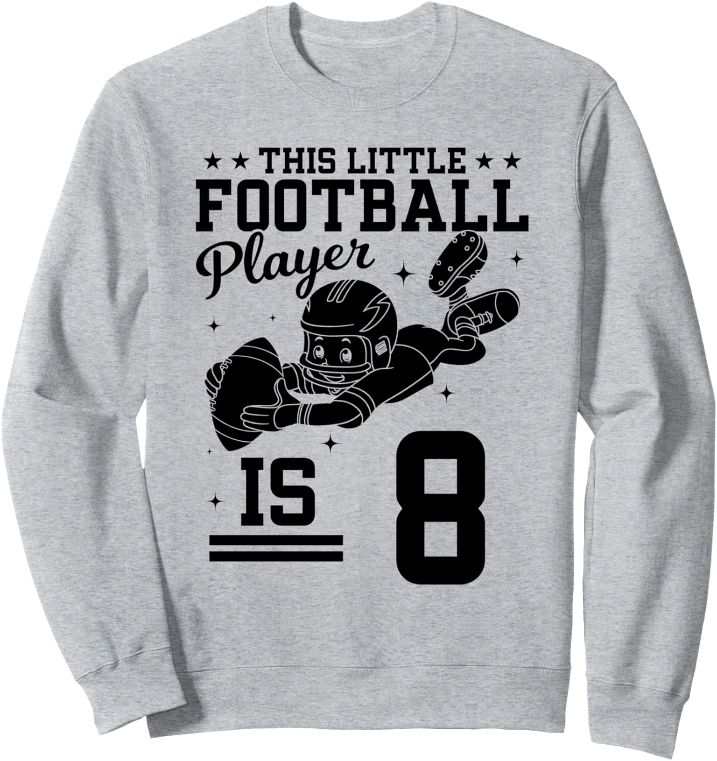 

Футболка с надписью «8-летний футболист» - футболка на 8-й день рождения 8Th Birthday Party Football Player, серый