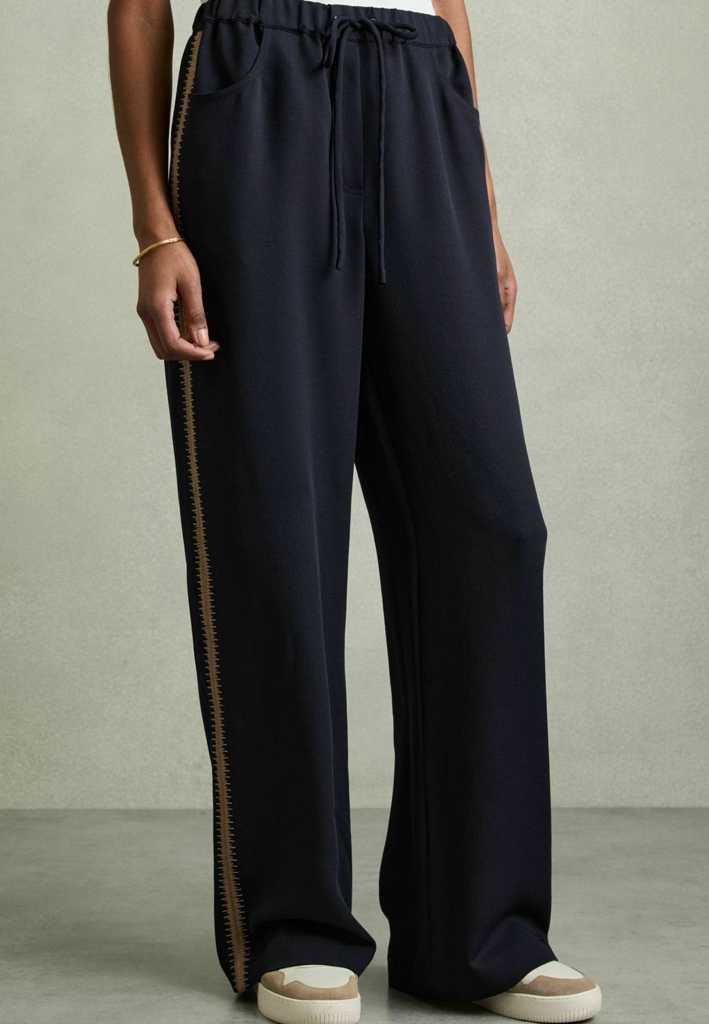 

Брюки INAYA WIDE-LEG EMBROIDERED Reiss, синий