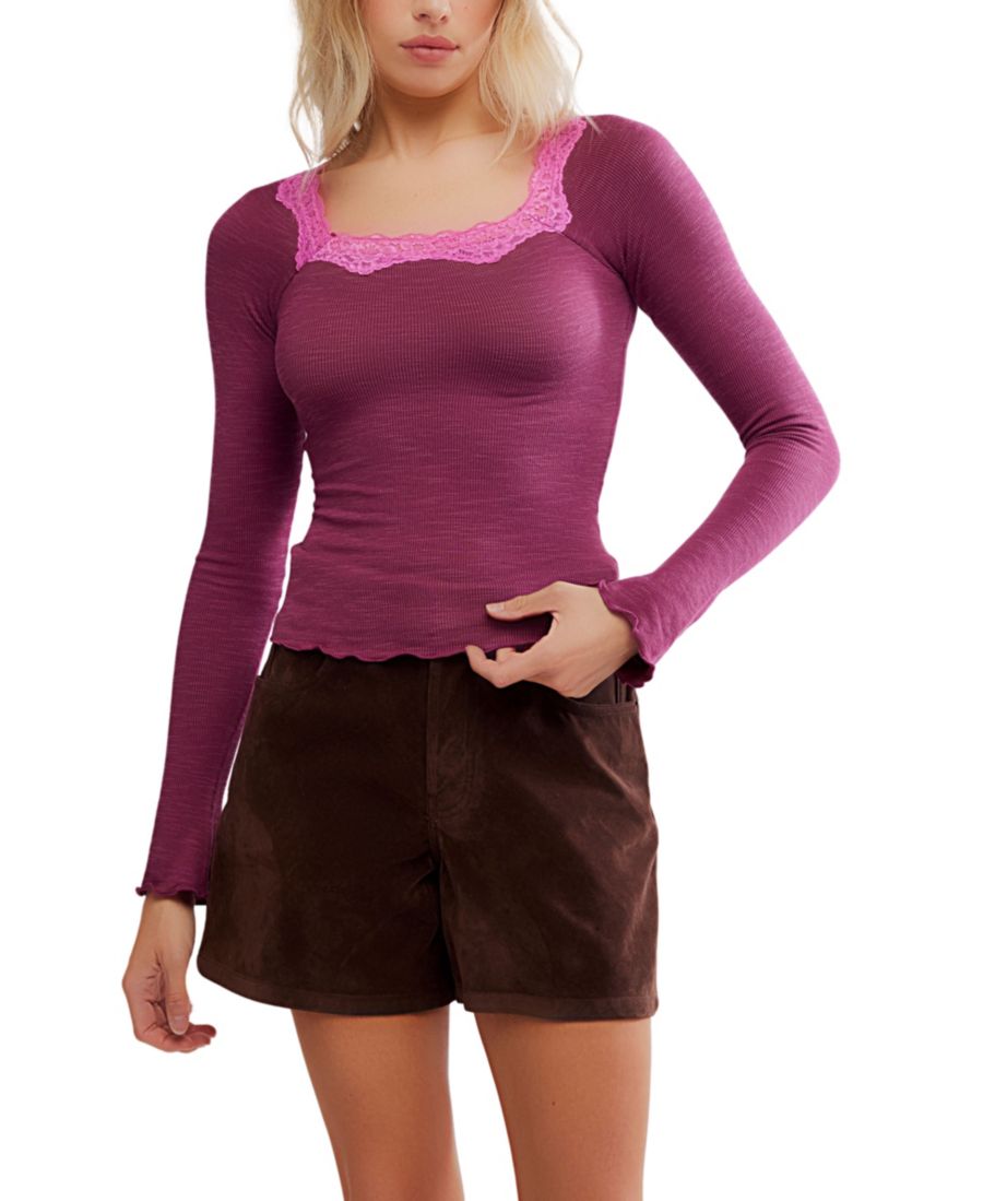 

Женская блузка с длинными рукавами Free People, Bright Purple